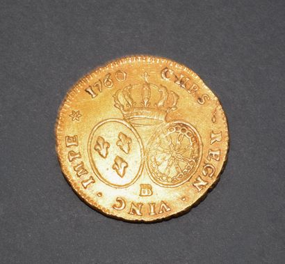 Pièce en or 917/°°
LOUIS XV : Louis d’or...