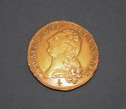 Pièce en or 917/°°
LOUIS XVI : Double louis...