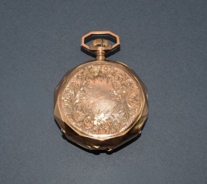 18K yellow gold (750/°°) POCKET WATCH with...