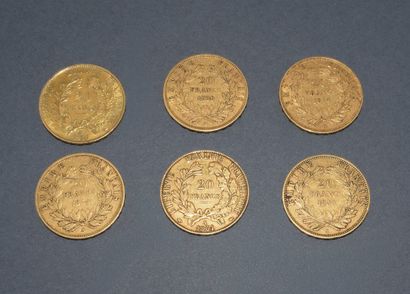 SIX 20-franc gold coins.
Total weight: 38.42...