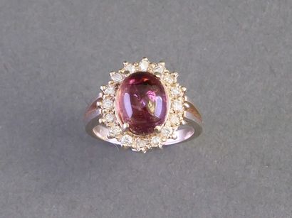BAGUE MARGUERITE en or jaune 18k (750/°°)...