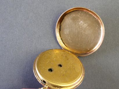 Gold POCKET WATCH, circa 1840
White enamel...