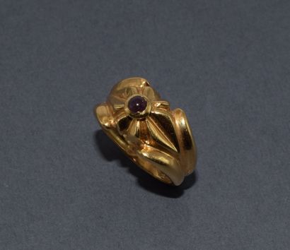 BAGUE de petit doigt en or jaune 18K (750/°°)...