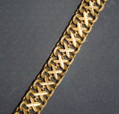 18K yellow gold (750/°°) bracelet with a...