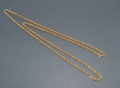 CHAINE en or jaune 18K (750/°°), maille corde,...