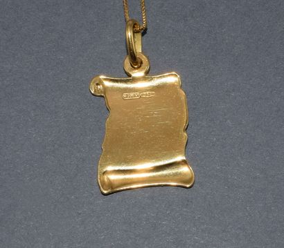 ENSEMBLE en or jaune 18K (750/°°), composé...