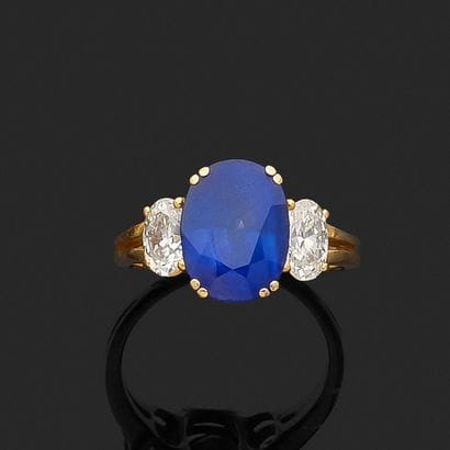 BUCHERER
18k yellow gold ring (750/°°) set...