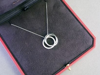 CARTIER
“Trinity” pendant in 18k white gold...