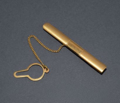 PINCE A CRAVATE en or jaune 18K (750/°°),...