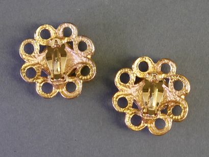 YVES SAINT LAURENT
Pair of gold-tone metal...