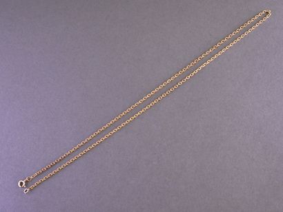 CHAINE en or jaune 18k (750/°°) maille forçat...