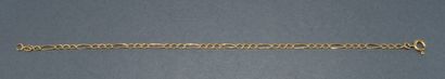 CHAINE en or jaune 18K (750/°°) maille forçat.
Longueur...