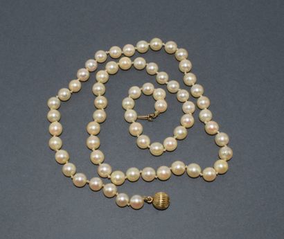 COLLIER matinée de perles de cultures AKOYA...