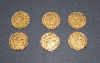 SIX 20-franc gold coins.
Total weight: 38.42...