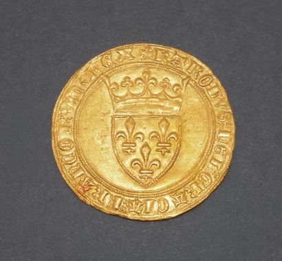 Fine gold coin
(CHARLES VI: Gold shield bearing...