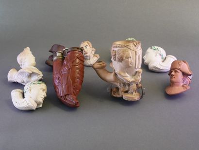 Lot of 8 pipe hearths on the Napoleonic theme:
-Picard...