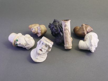 BLANC-GARIN.
Set of 7 fireplaces: 
-three...