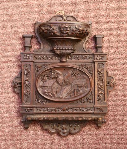 Set of 30 carved wooden pipe racks, including...