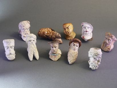 GAMBIER.
Lot of 10 enameled heads:
-N°866,...