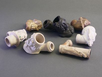 BLANC-GARIN.
Set of 7 fireplaces: 
-three...