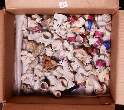 DUTEL-GISCLON.
Nice lot of 63 enameled fireplaces:...
