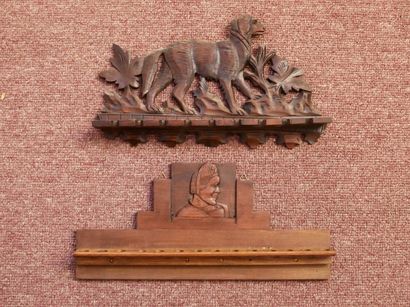 Set of 30 carved wooden pipe racks, including...