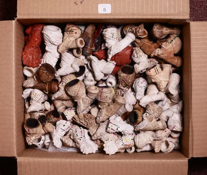 JACOB.
Large lot of white, enameled and glazed...