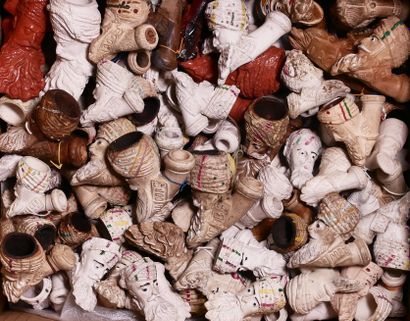JACOB.
Large lot of white, enameled and glazed...