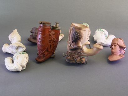 Lot of 8 pipe hearths on the Napoleonic theme:
-Picard...