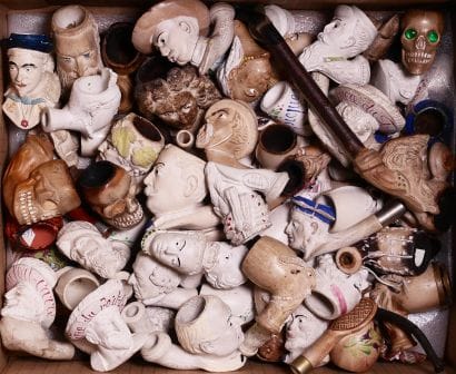GAMBIER
Lot of 64 fireplaces, enamelled figures:
-29...