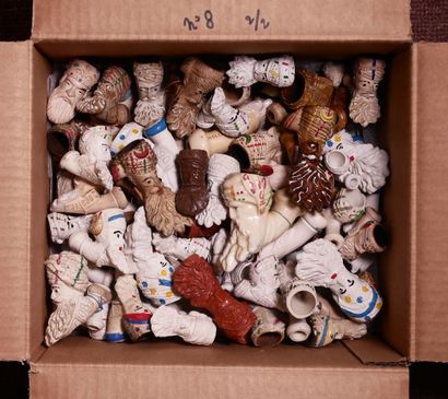 JACOB.
Large lot of white, enameled and glazed...