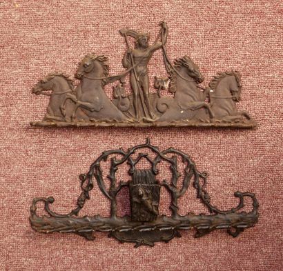 Lot of 8 pipe racks:
-6 in cast iron: 2 tavern...