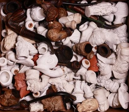 GAMBIER.
Large lot of white earthenware fireplaces....