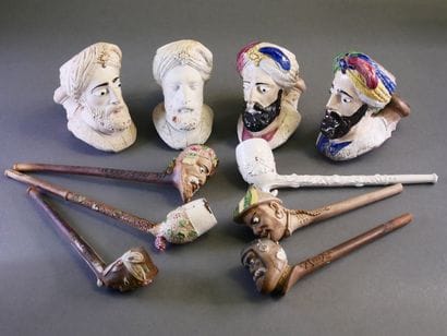 DUTEL-GISCLON.
Nice lot of 63 enameled fireplaces:...