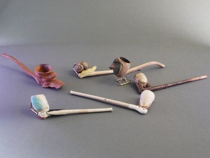 GAMBIER.
Lot of 6 fancies:
-N°645, crane's...