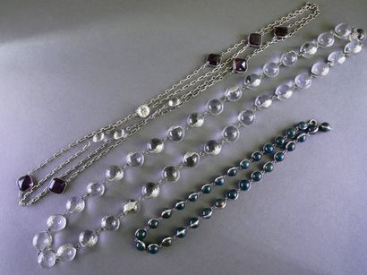 A silver plated set consisting of two long...