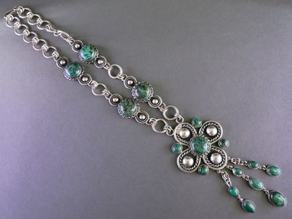 Silver NECKLACE (min. 800/°°) consisting...