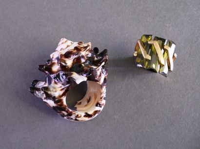 A large collection of costume jewelry, including...