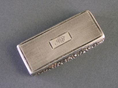 Silver box (min. 800/°°) with guilloché engraving...