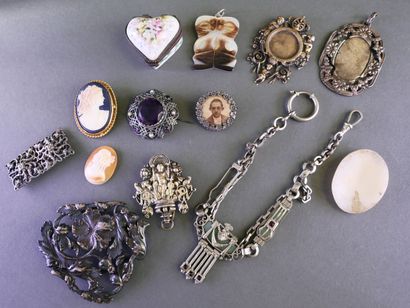 A set of antique silver- and gold-plated...
