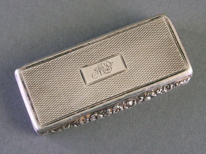 Silver box (min. 800/°°) with guilloché engraving...