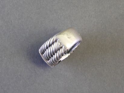 RING in silver (925/°°) and 9k gold (375/°°);...