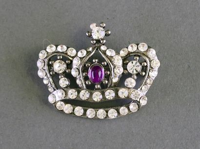 VINTAGE
Broche couronne en métal argenté...