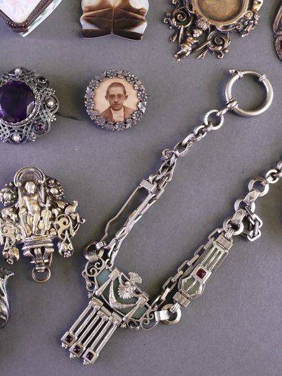 A set of antique silver- and gold-plated...