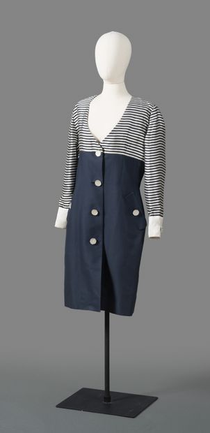 Jacques FATH, circa 1980
Blue striped jacket...