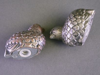 Silver plated metal salt and pepper shakers...
