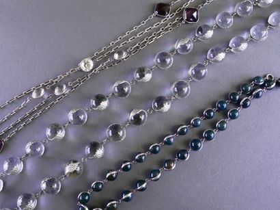 A silver plated set consisting of two long...