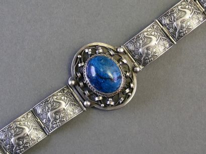 ARTICULATED BRACELET in silver (min. 800/°°),...