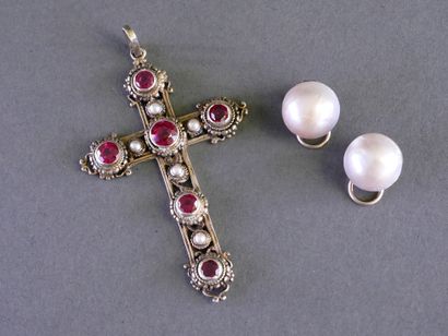 Gold-plated silver set (min. 800/°°) consisting...