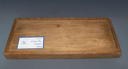 Antique wooden box containing synthetic ...